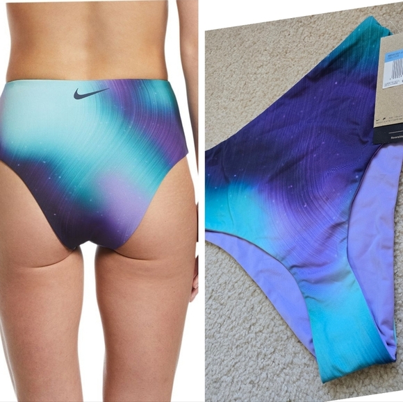 Nike Other - 81. NWT Nike Aurora REVERSIBLE High Waist BIKINI Bottom Size Medium